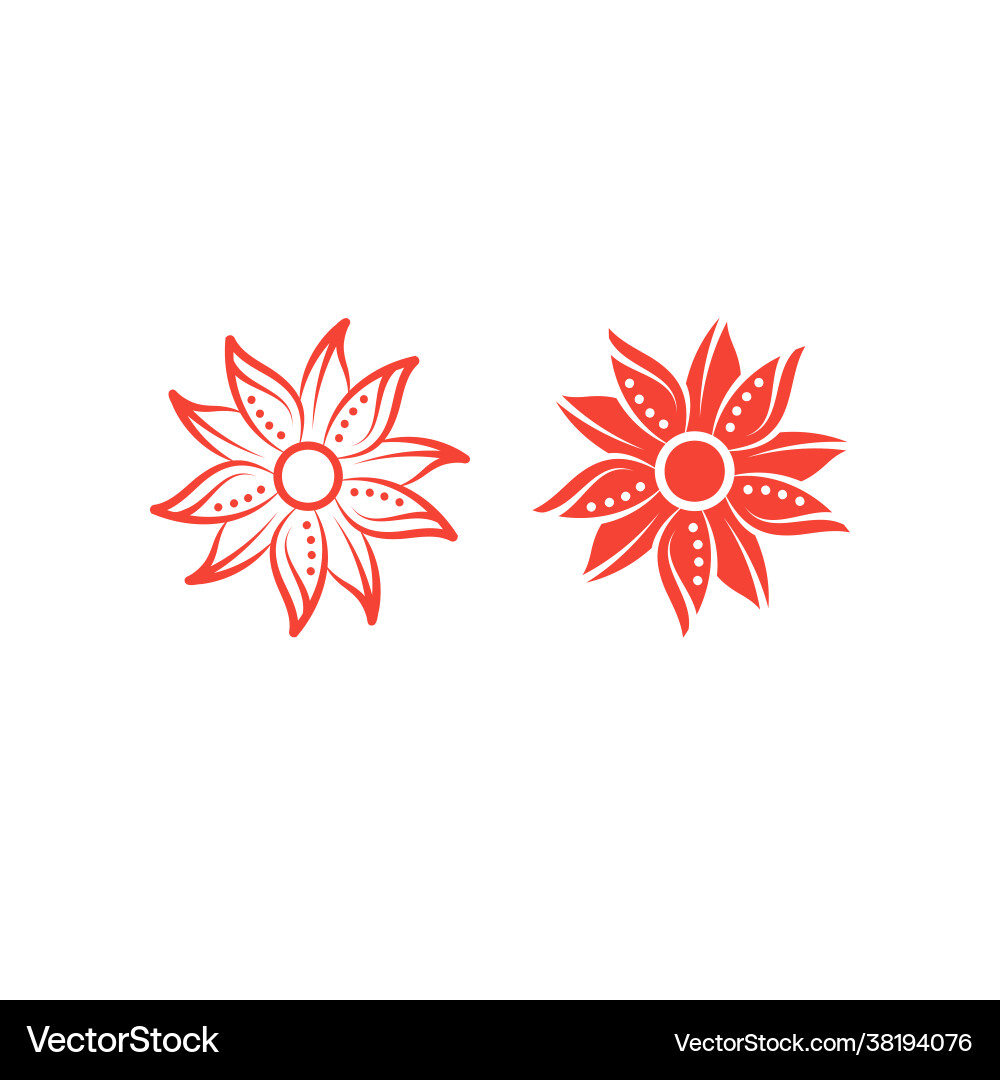 Flower icon flat Royalty Free Vector Image - VectorStock