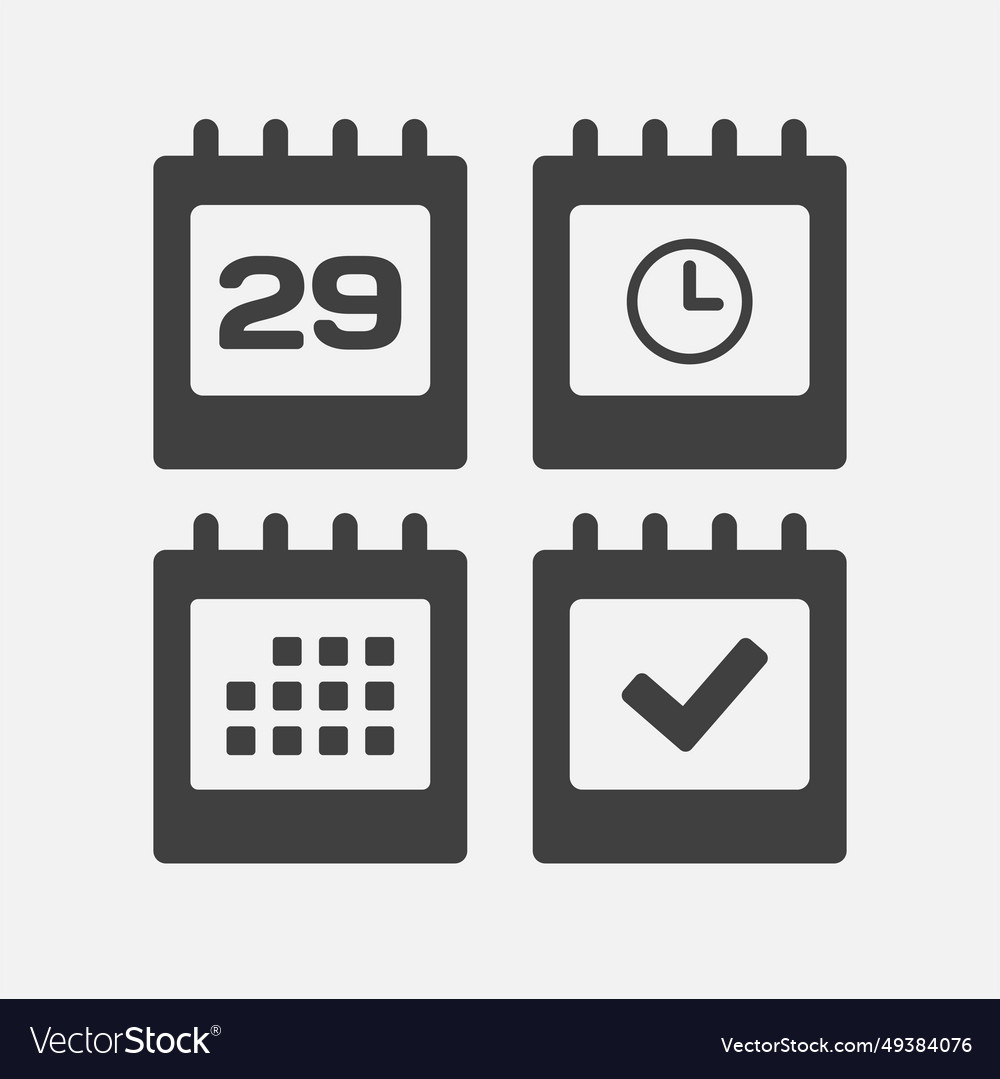 Icon page calendar - 29 day agenda timer done