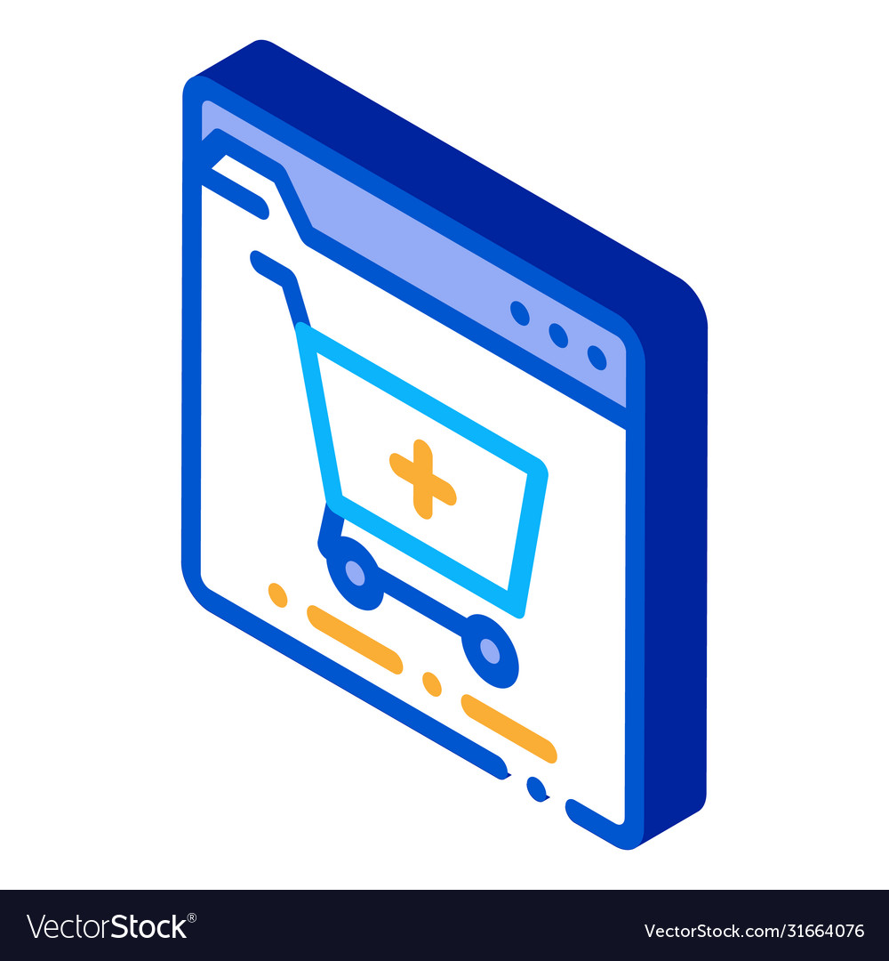 Online pills shop isometric icon