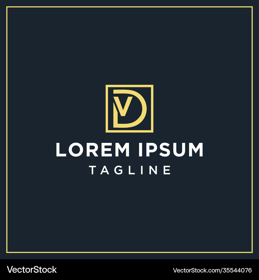 Vd or dv monogram logo Royalty Free Vector Image
