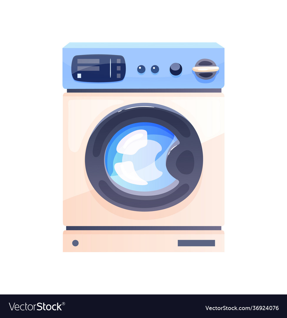 Washing machine modern washer closed-door Vector Image