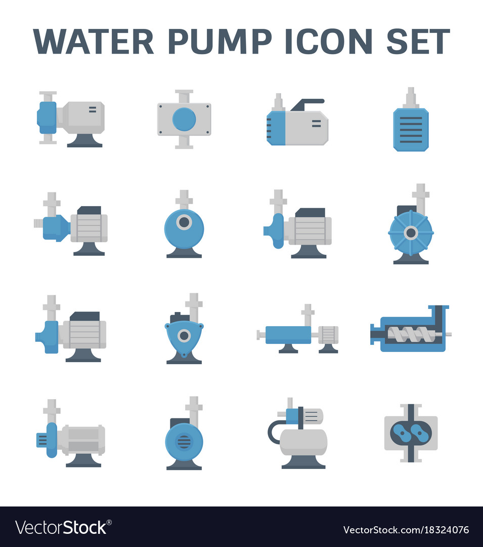 Water pump icon set Royalty Free Vector Image - VectorStock