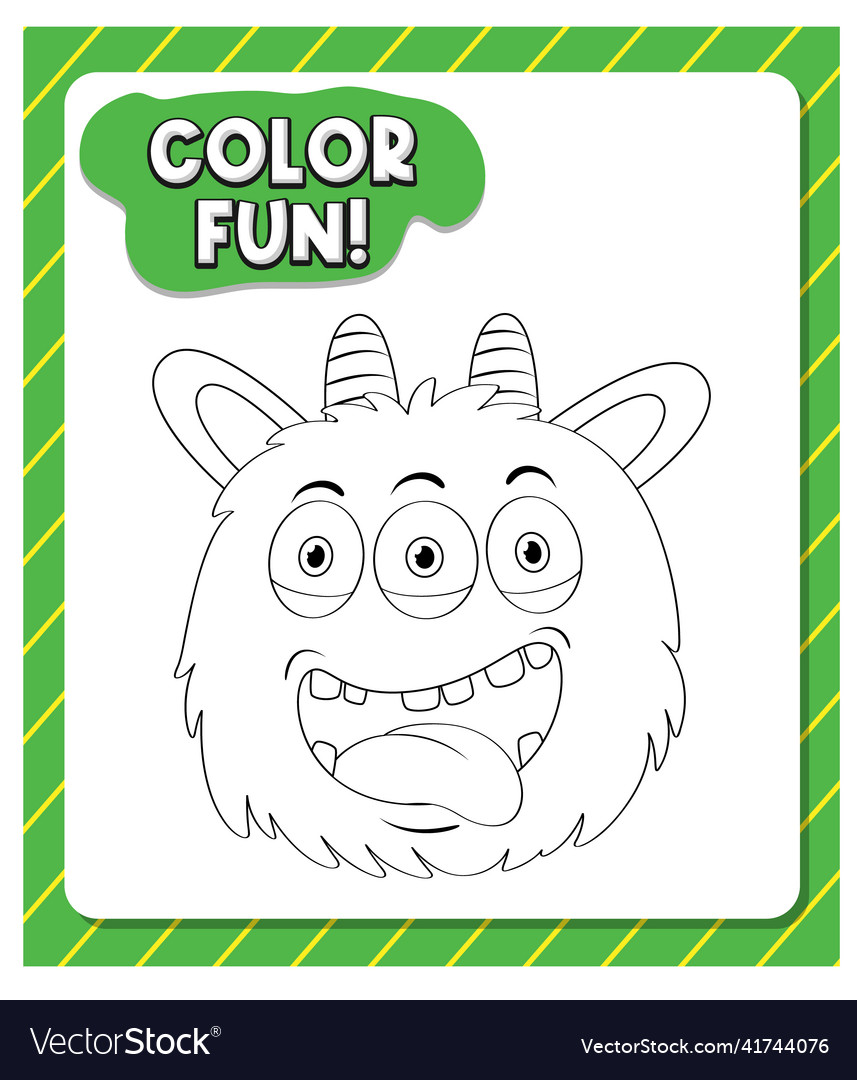 Worksheets template with color fun text