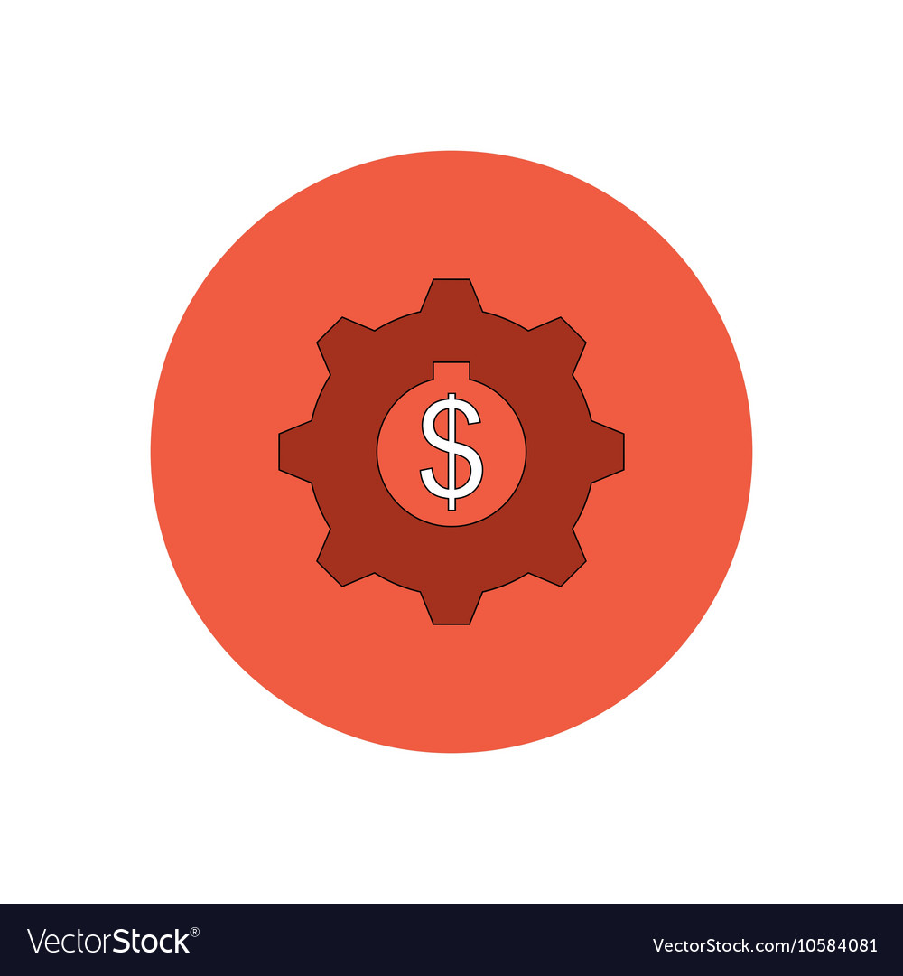 In flat design of cogwheel