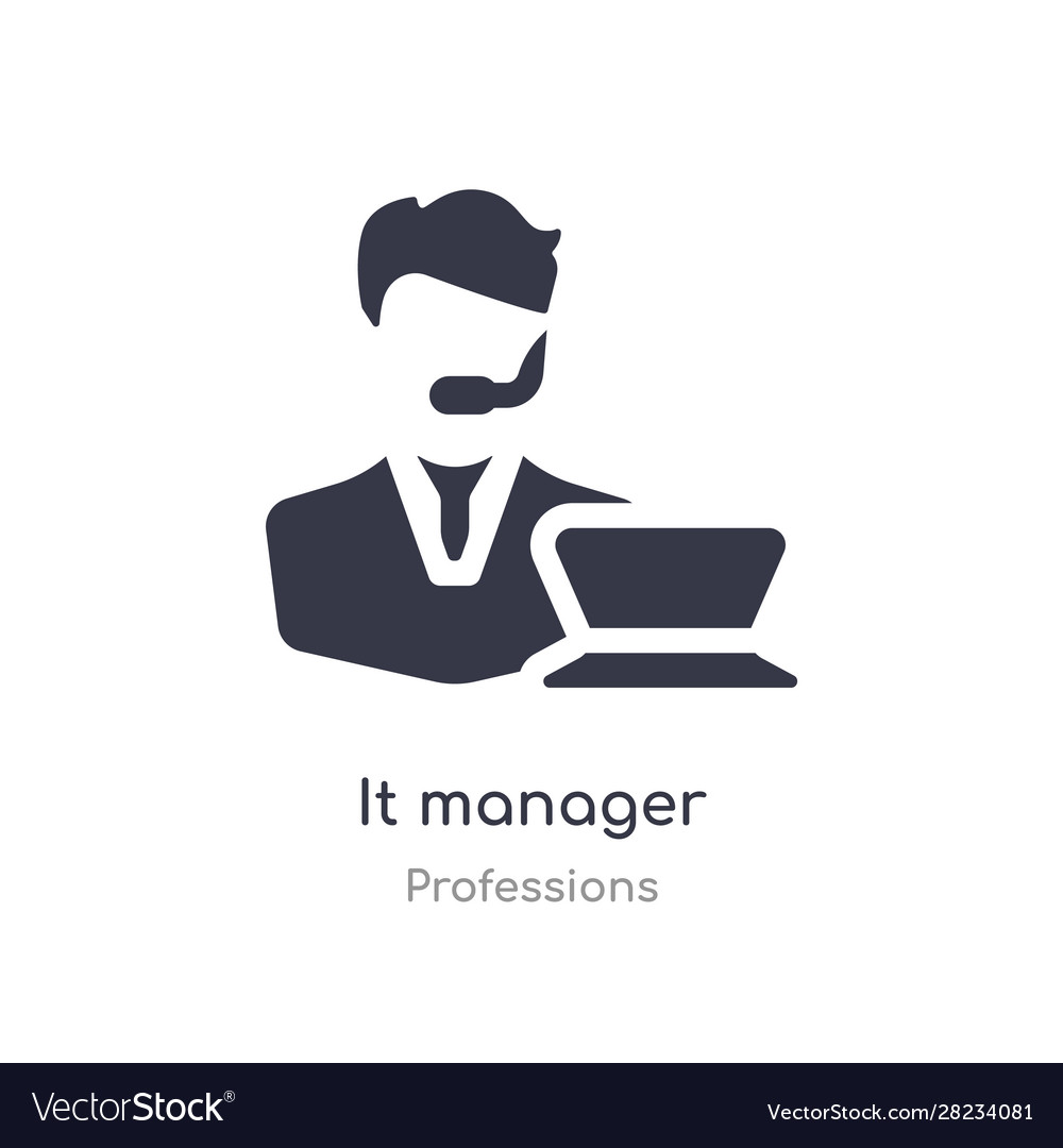 It manager icon isolated from Royalty Free Vector Image