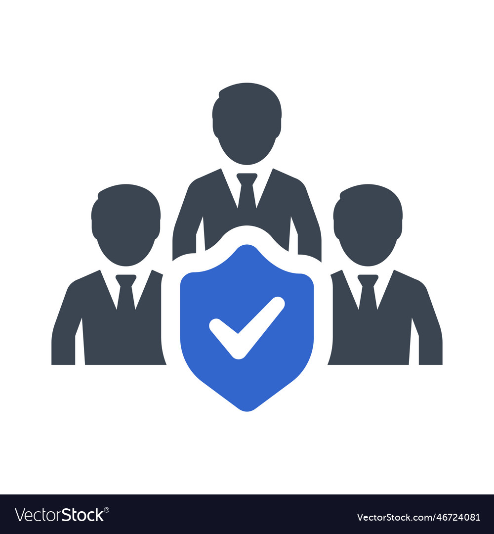 Security team icon Royalty Free Vector Image - VectorStock