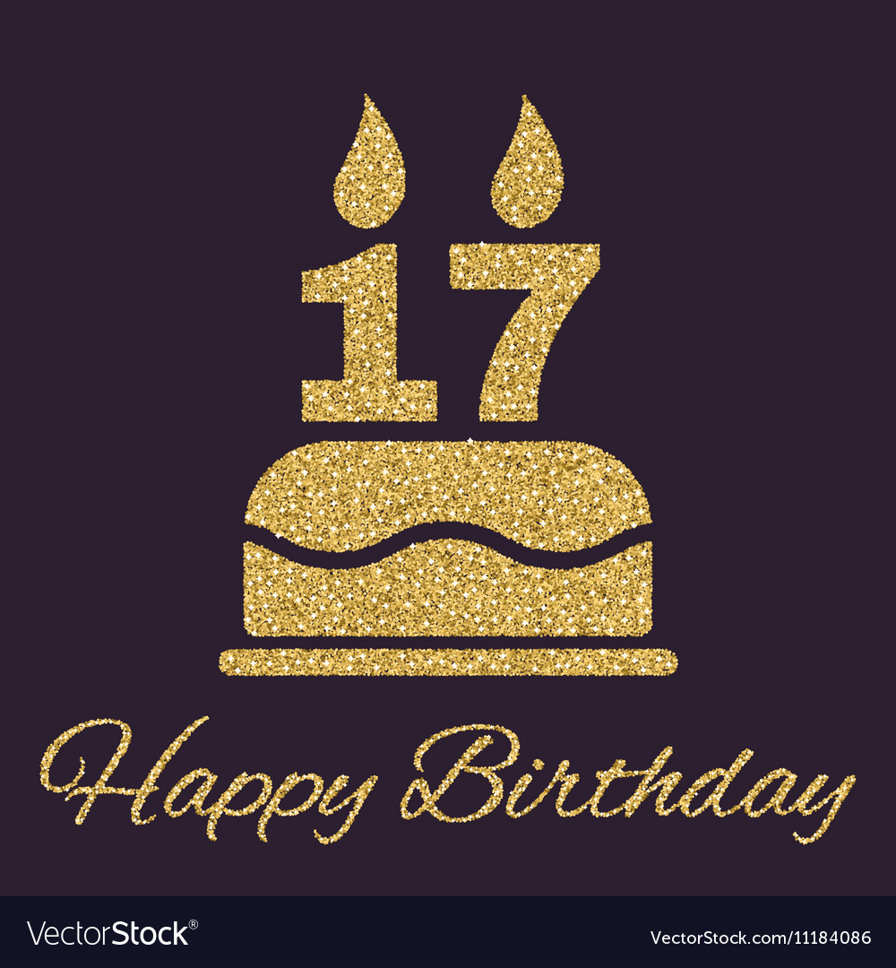 Birthday cake with candles in the form Royalty Free Vector