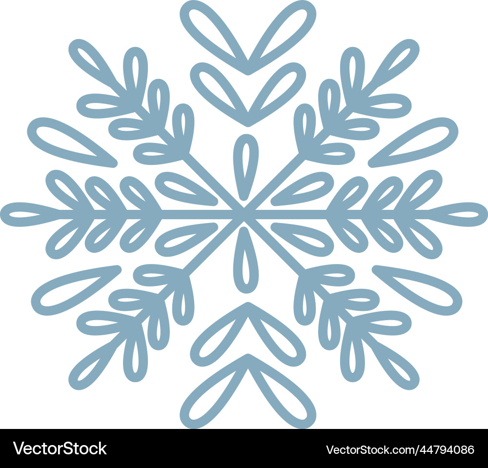 Blue snowflake clip-art Royalty Free Vector Image