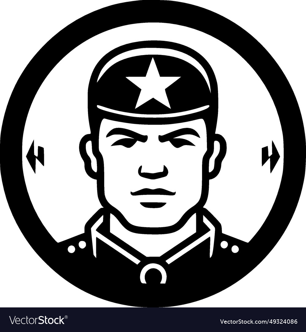 Military - minimalist and simple silhouette Vector Image