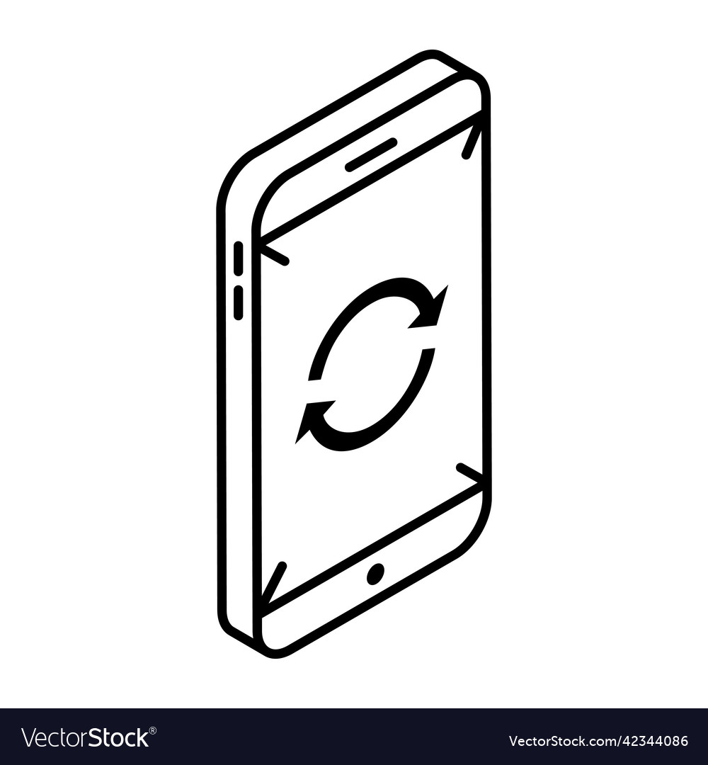 Mobile sync Royalty Free Vector Image - VectorStock