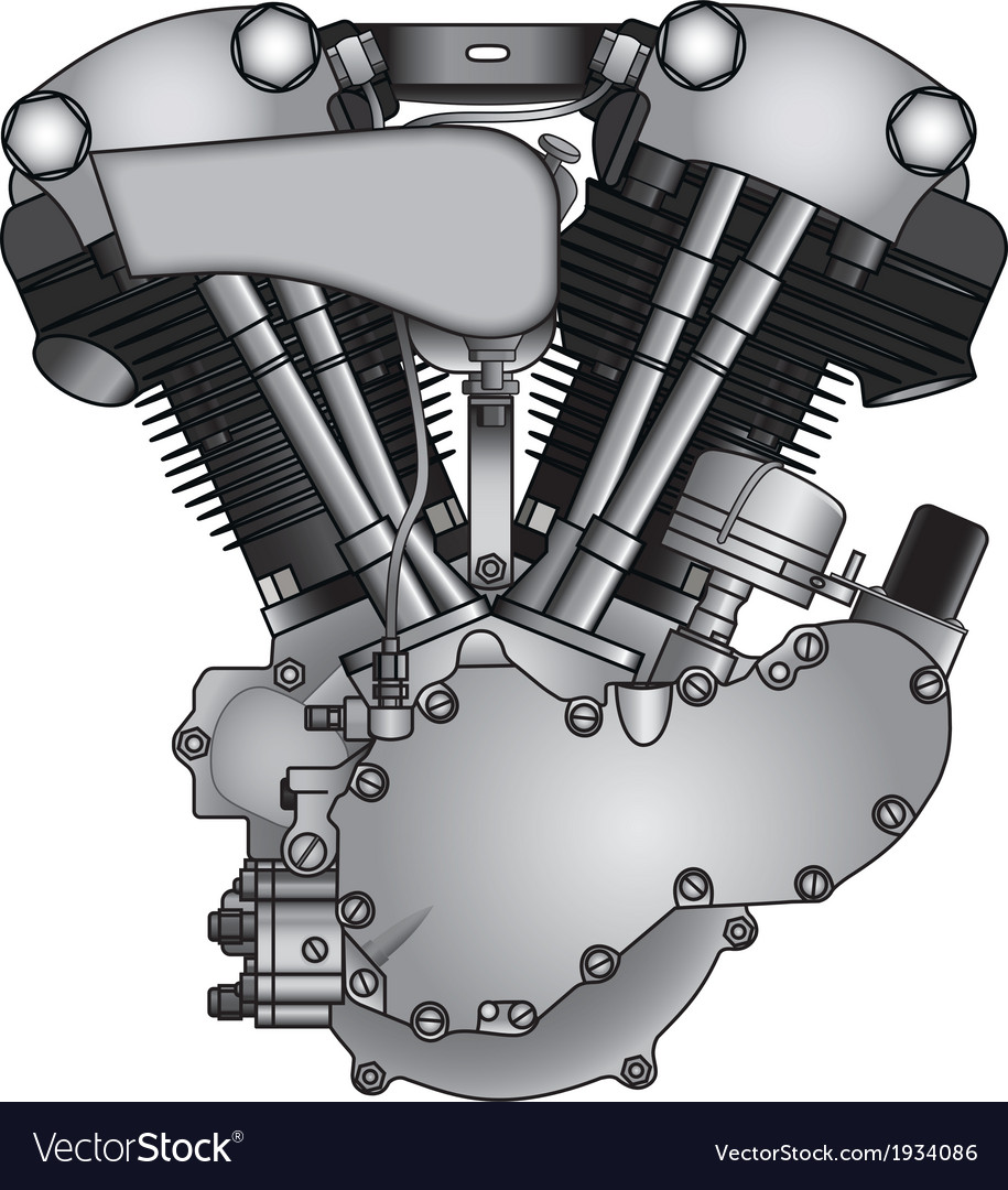 Motorcycle engine Royalty Free Vector Image - VectorStock