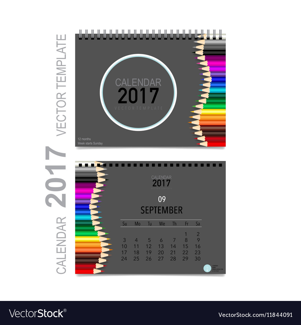 2017 calendar planner design monthly