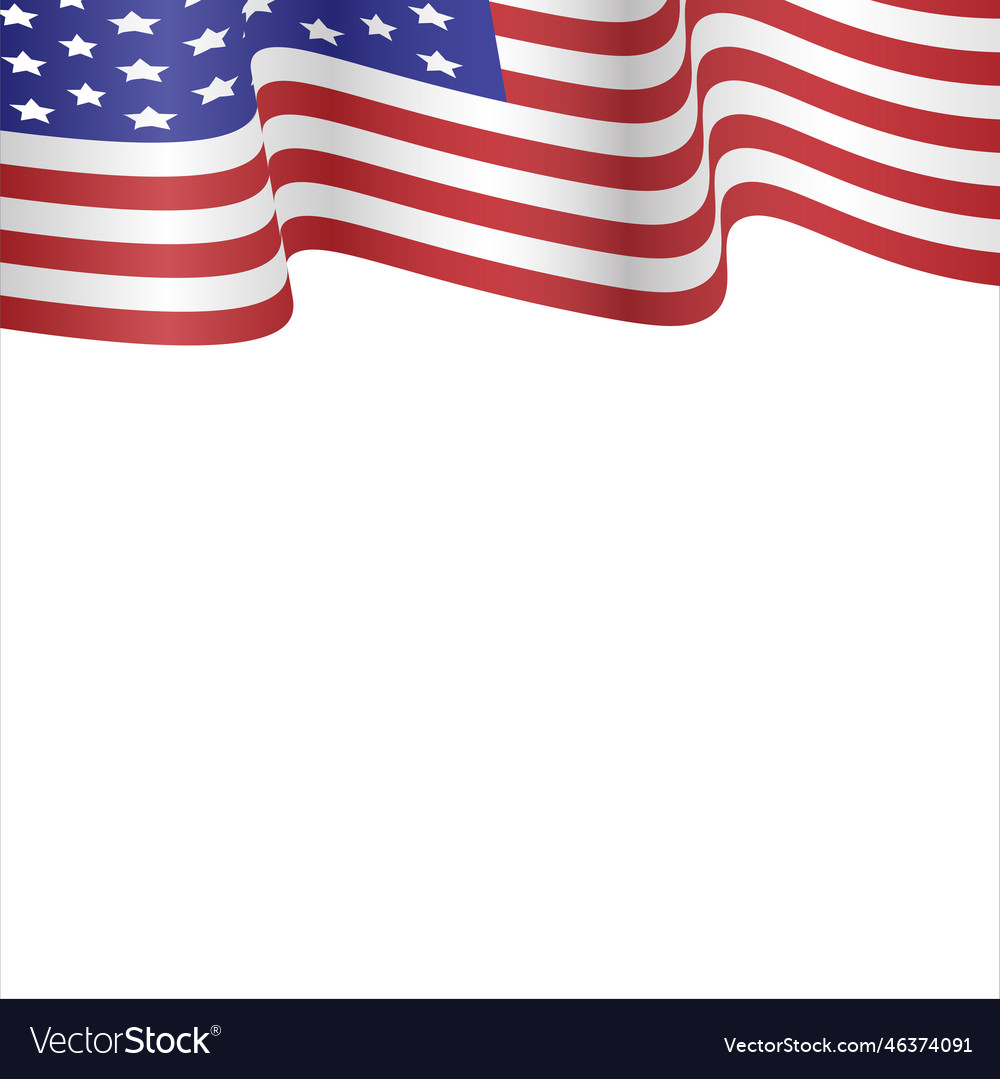 American flag corner Royalty Free Vector Image