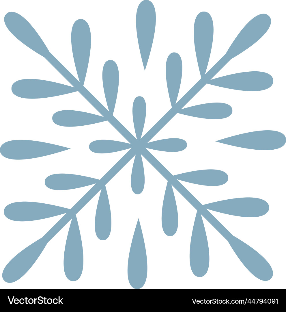 Blue snowflake clip-art Royalty Free Vector Image