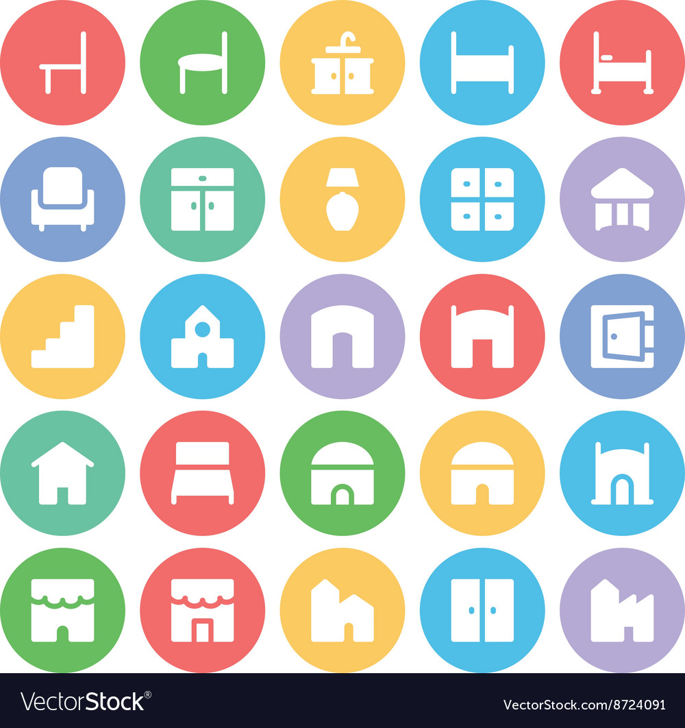 Building and furniture icons 11