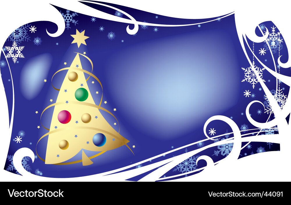 Christmas tree card Royalty Free Vector Image - VectorStock