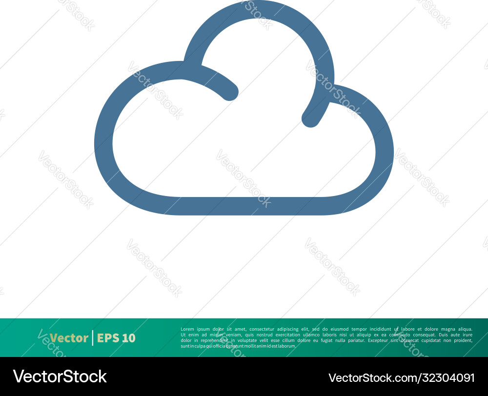 Cloud icon logo template design eps 10 Royalty Free Vector