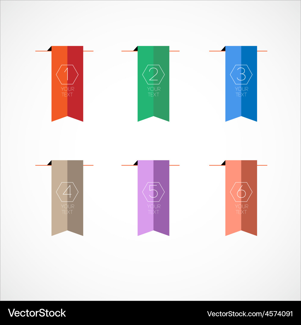 Colorful bookmarks Royalty Free Vector Image - VectorStock