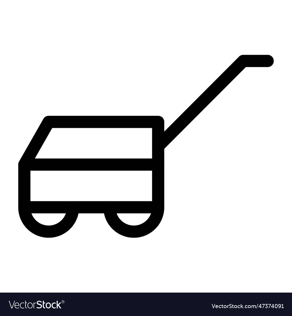 Handled road roller easy to operate Royalty Free Vector