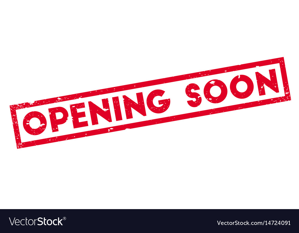 Opening soon rubber stamp Royalty Free Vector Image