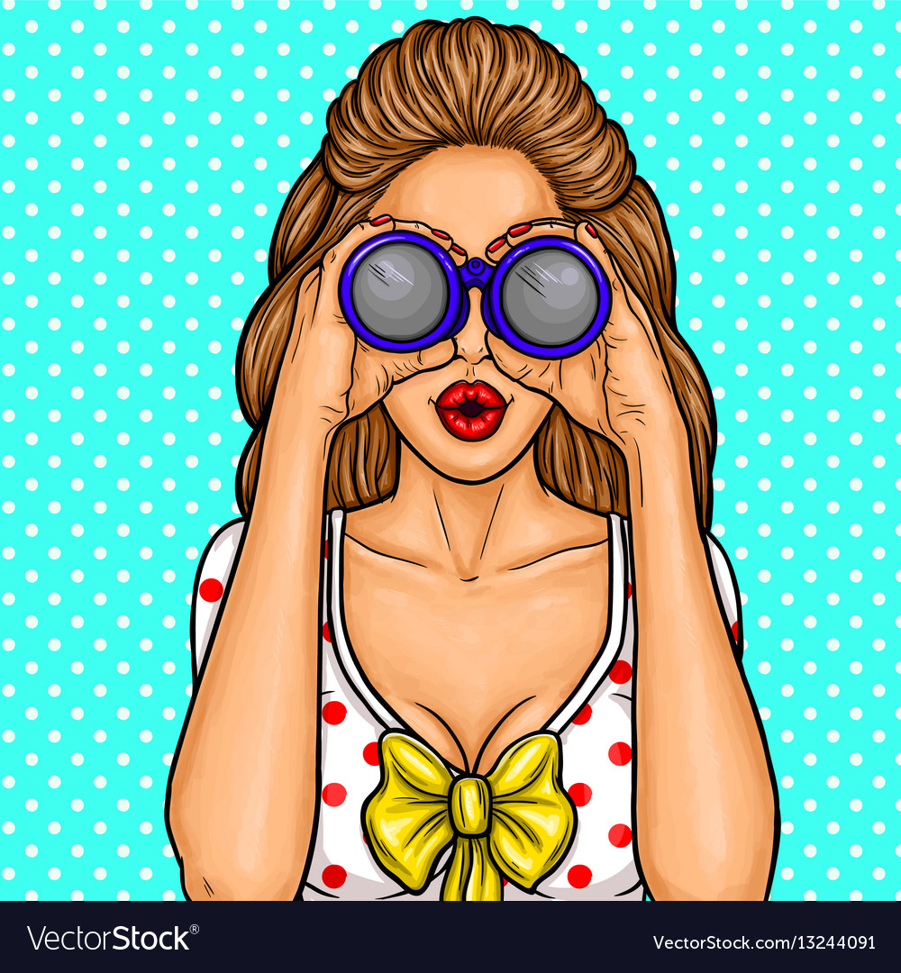 Pop Art Of A Young Sexy Girl Royalty Free Vector Image