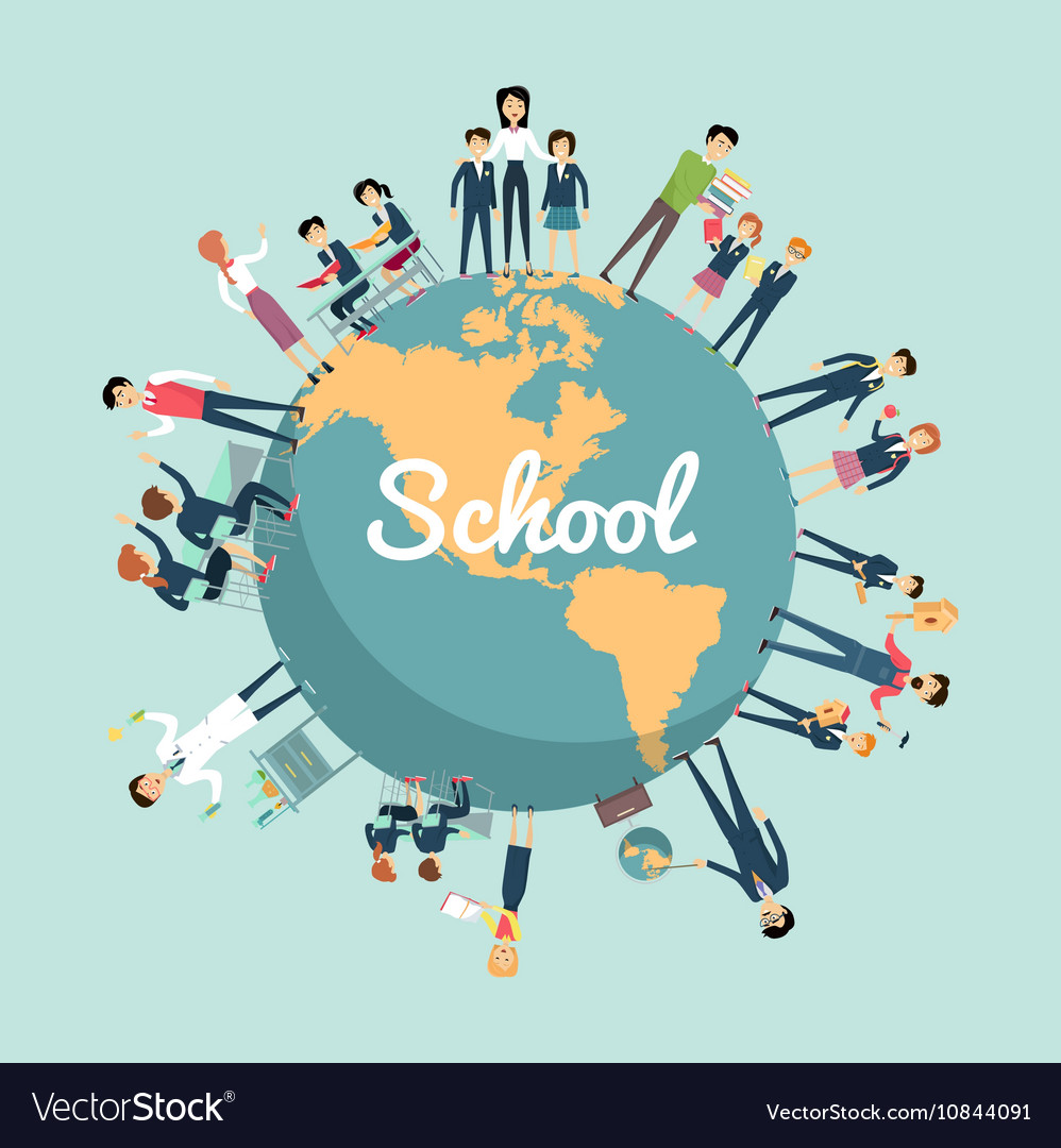 School education in the world concept