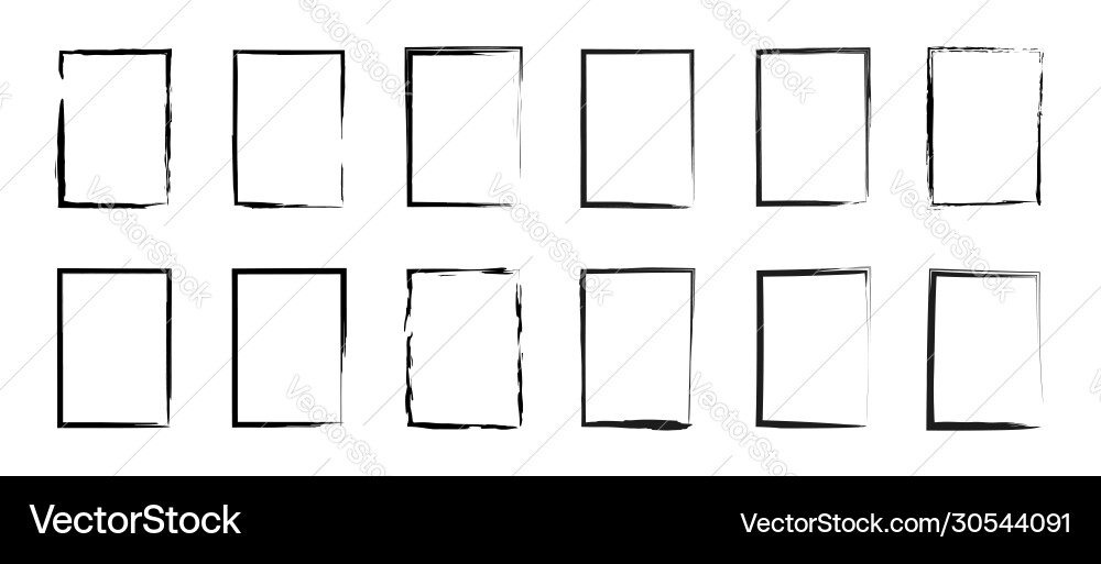 Set grunge frames 2 Royalty Free Vector Image - VectorStock