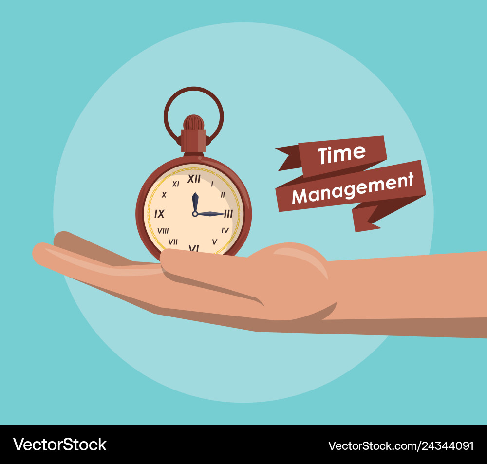 Time management concept Royalty Free Vector Image