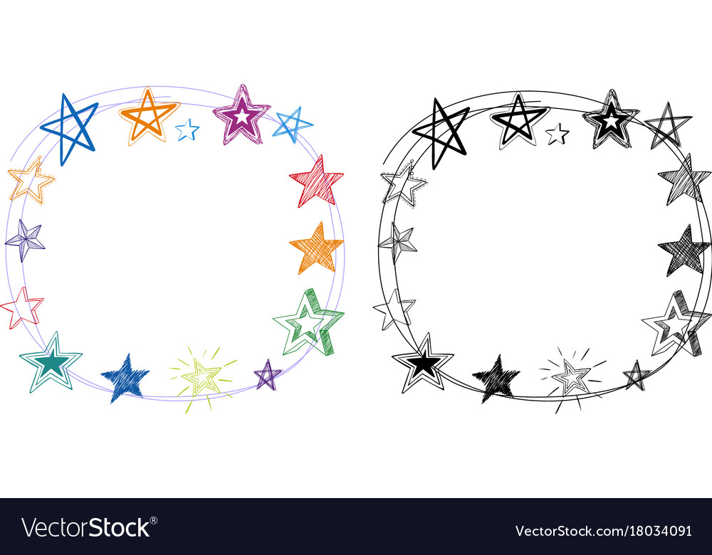 Two frame designs with stars