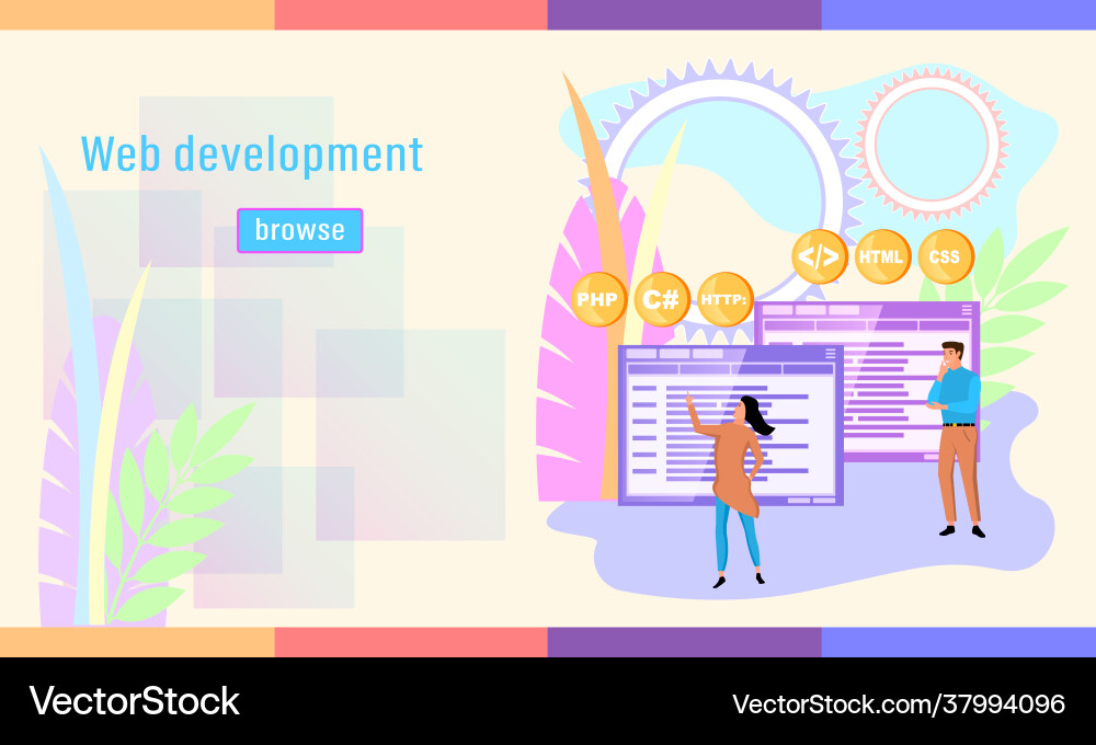Concept development design website or app Vector Image