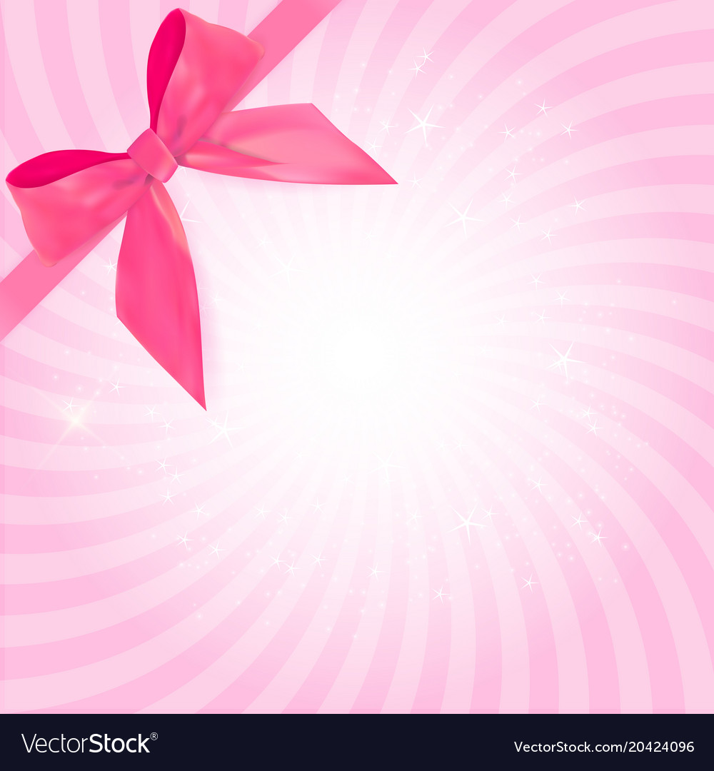 Decorative pink bow background Royalty Free Vector Image