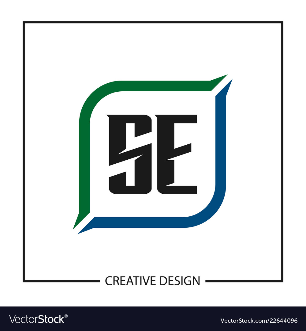 Initial letter se logo template design