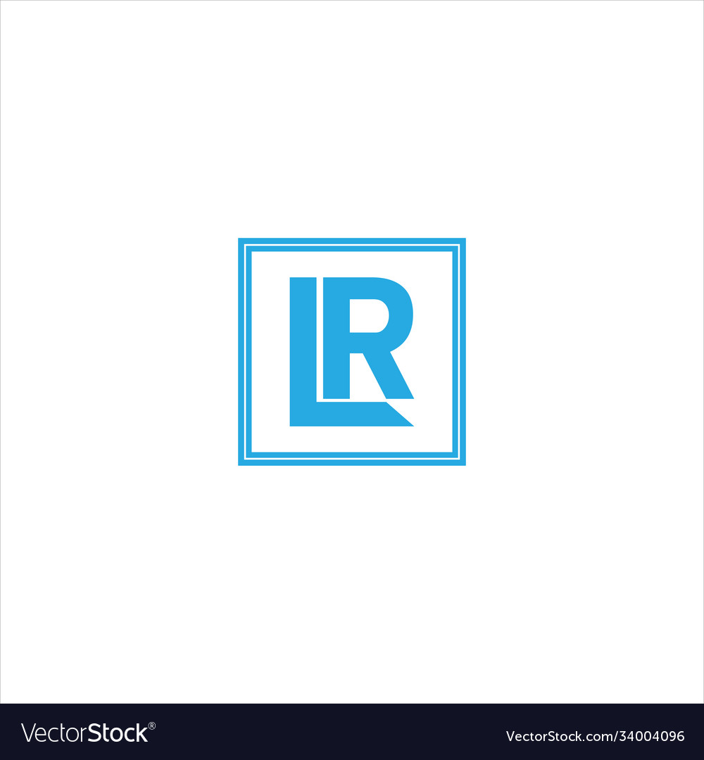 L r letter logo emblem design