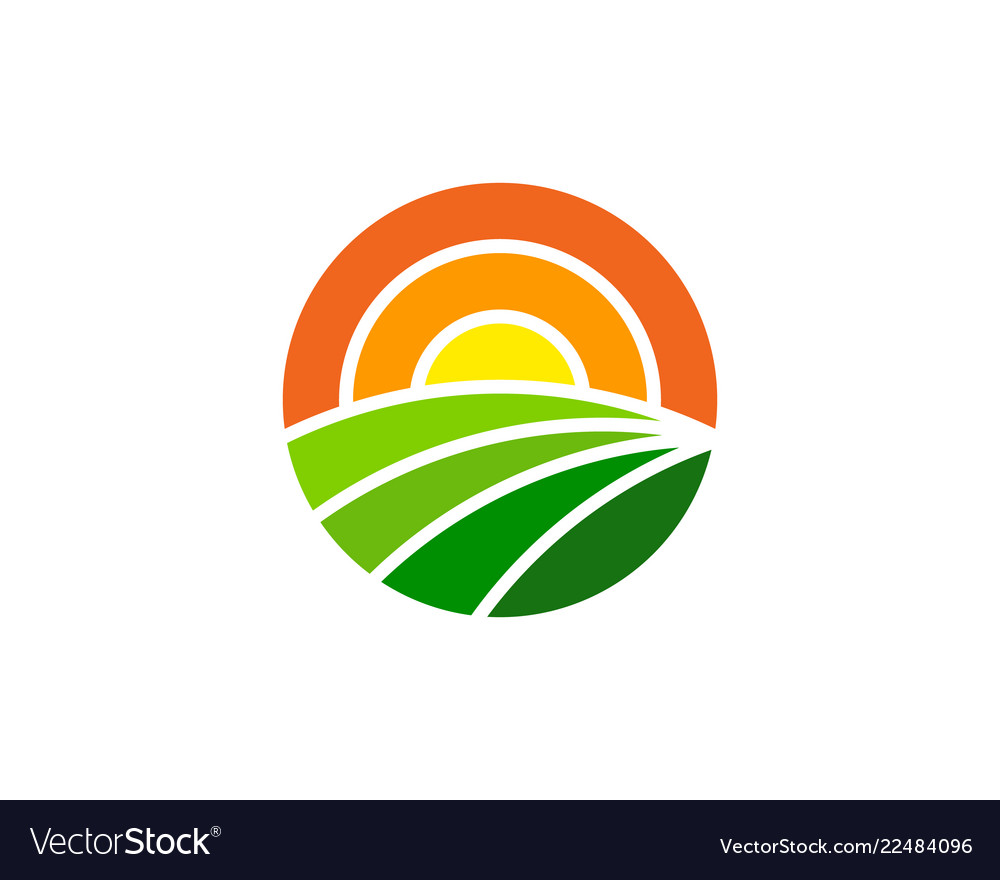 Summer farm logo icon design