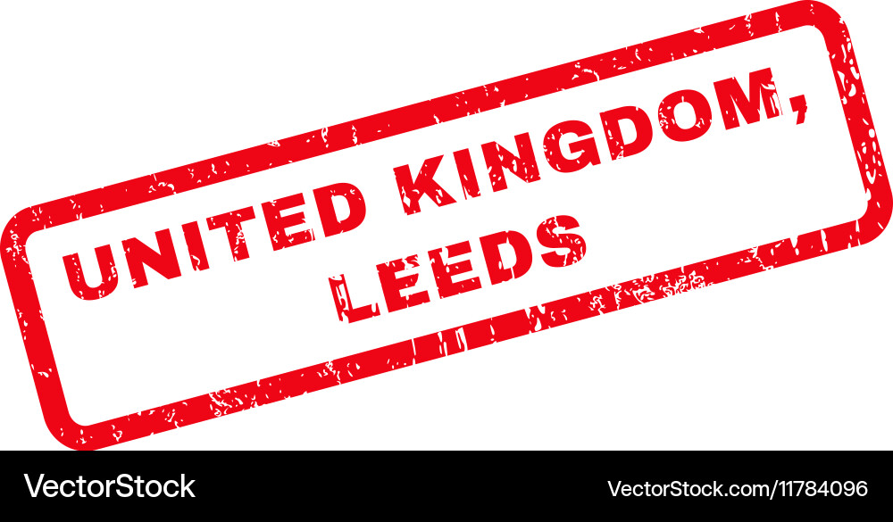 United kingdom leeds rubber stamp Royalty Free Vector Image