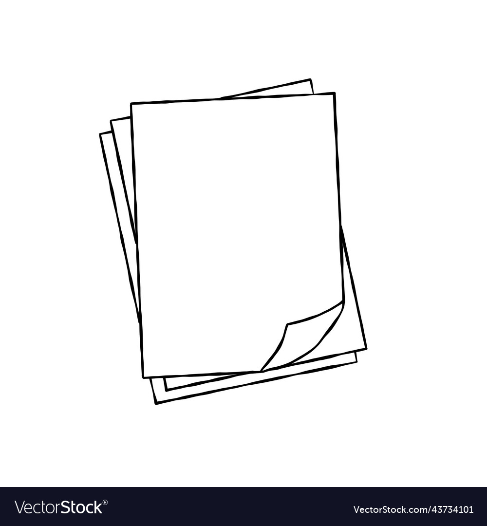 Blank sheet of paper page from a notebook Vector Image