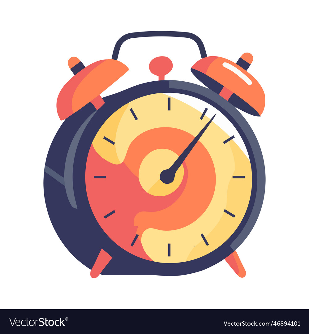 Clock Face Symbolizes Waking Up To Success Vector Image