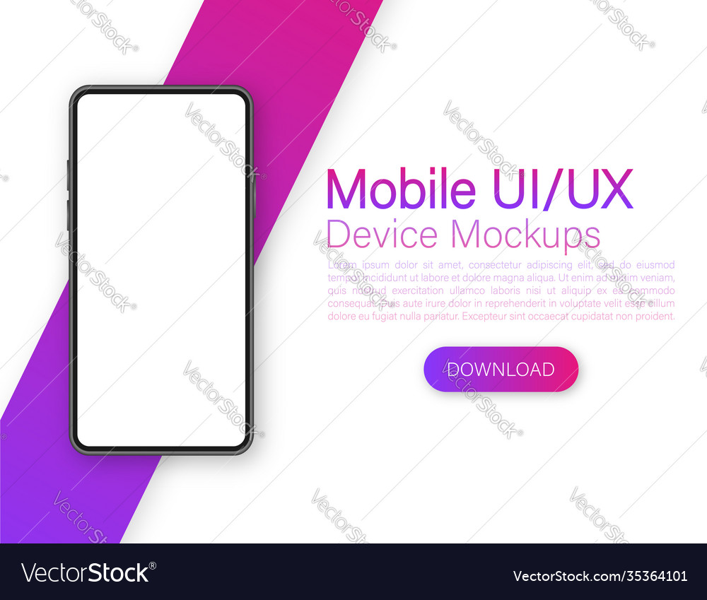 Icon with mobile ui and ux design on red Vector Image