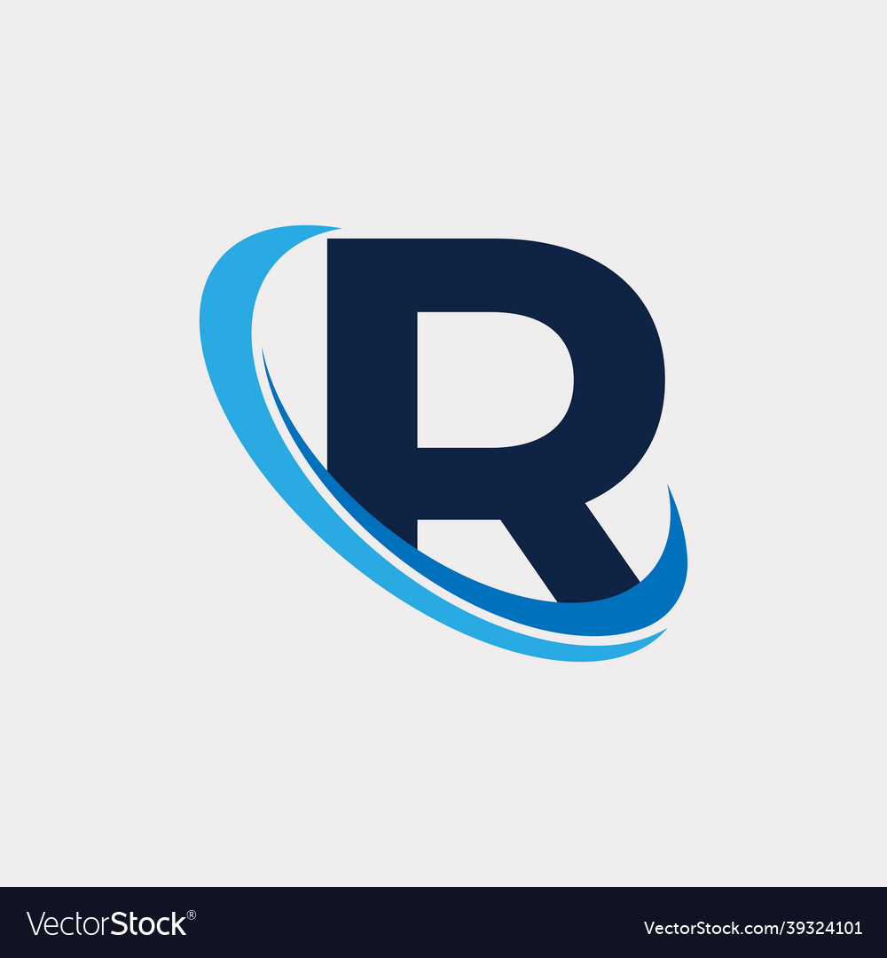 Initial letter r tech logo design template Vector Image