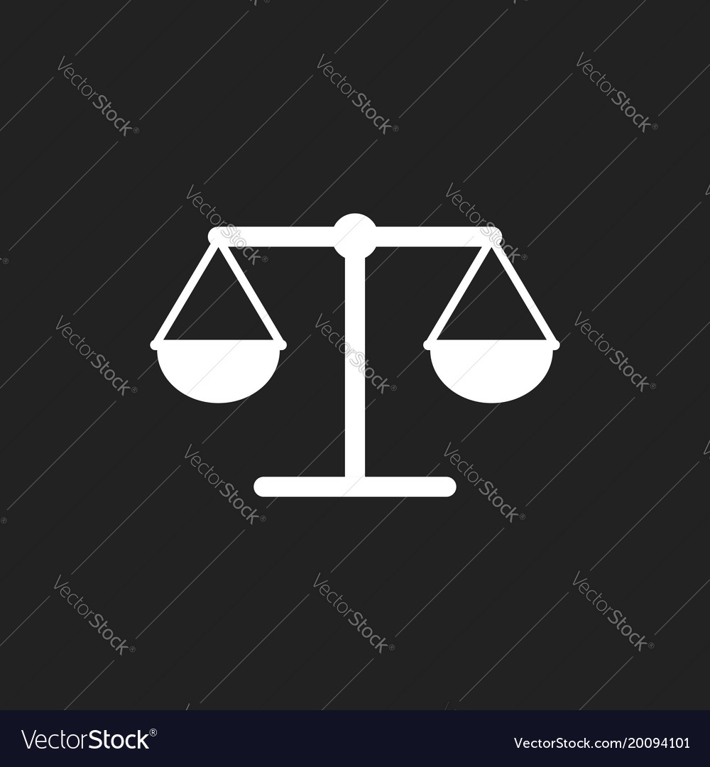 Scale weigher icon weigher balance sign Royalty Free Vector