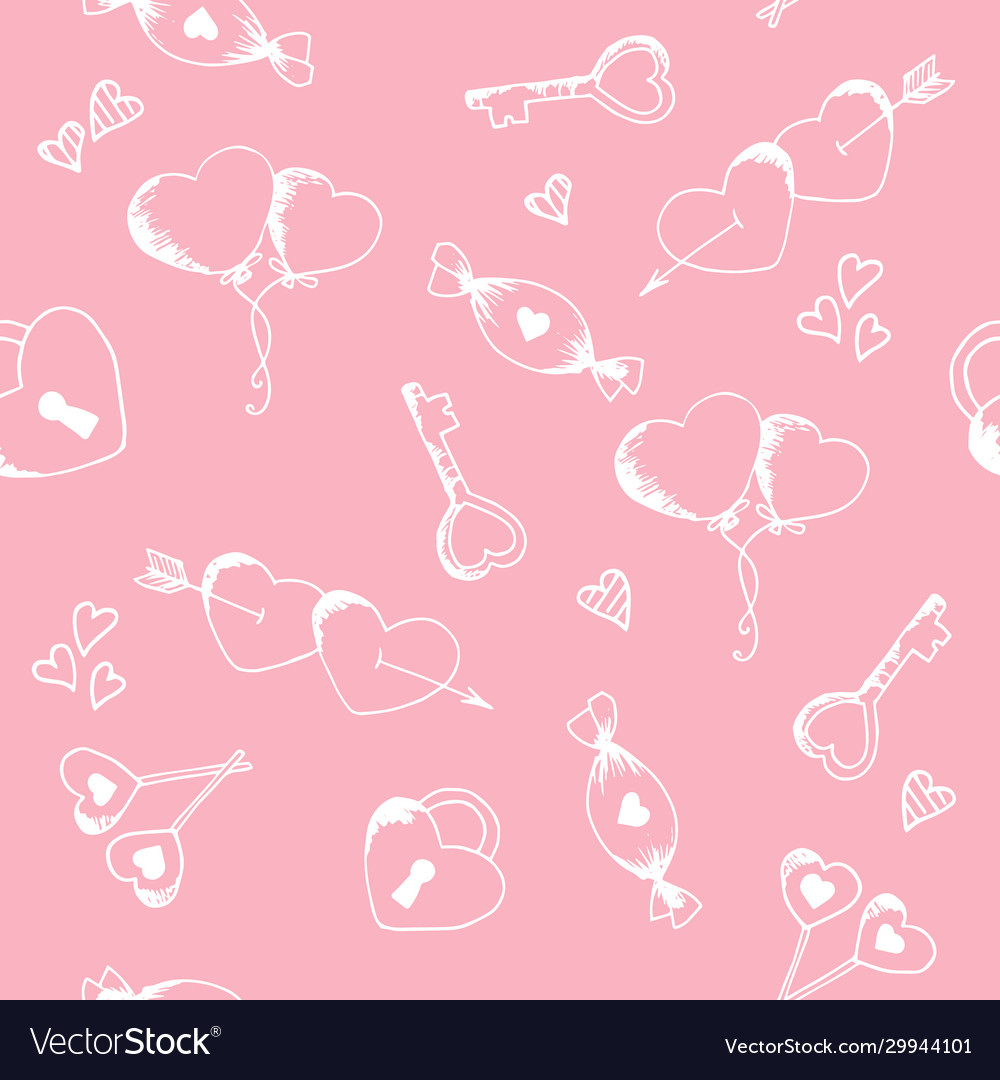 Seamless pattern for valentine s day with hearts