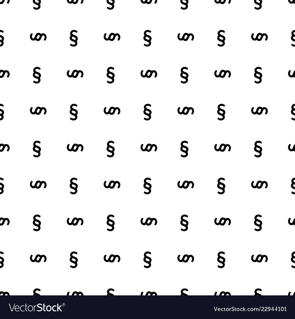 Section signs seamless pattern paragraph