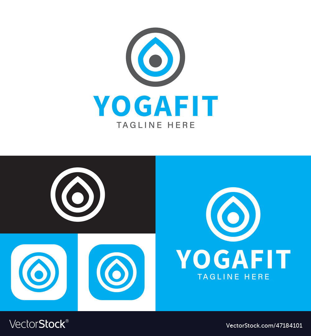 Einfache Yoga Fitness Logocircle Form minimale Ikone