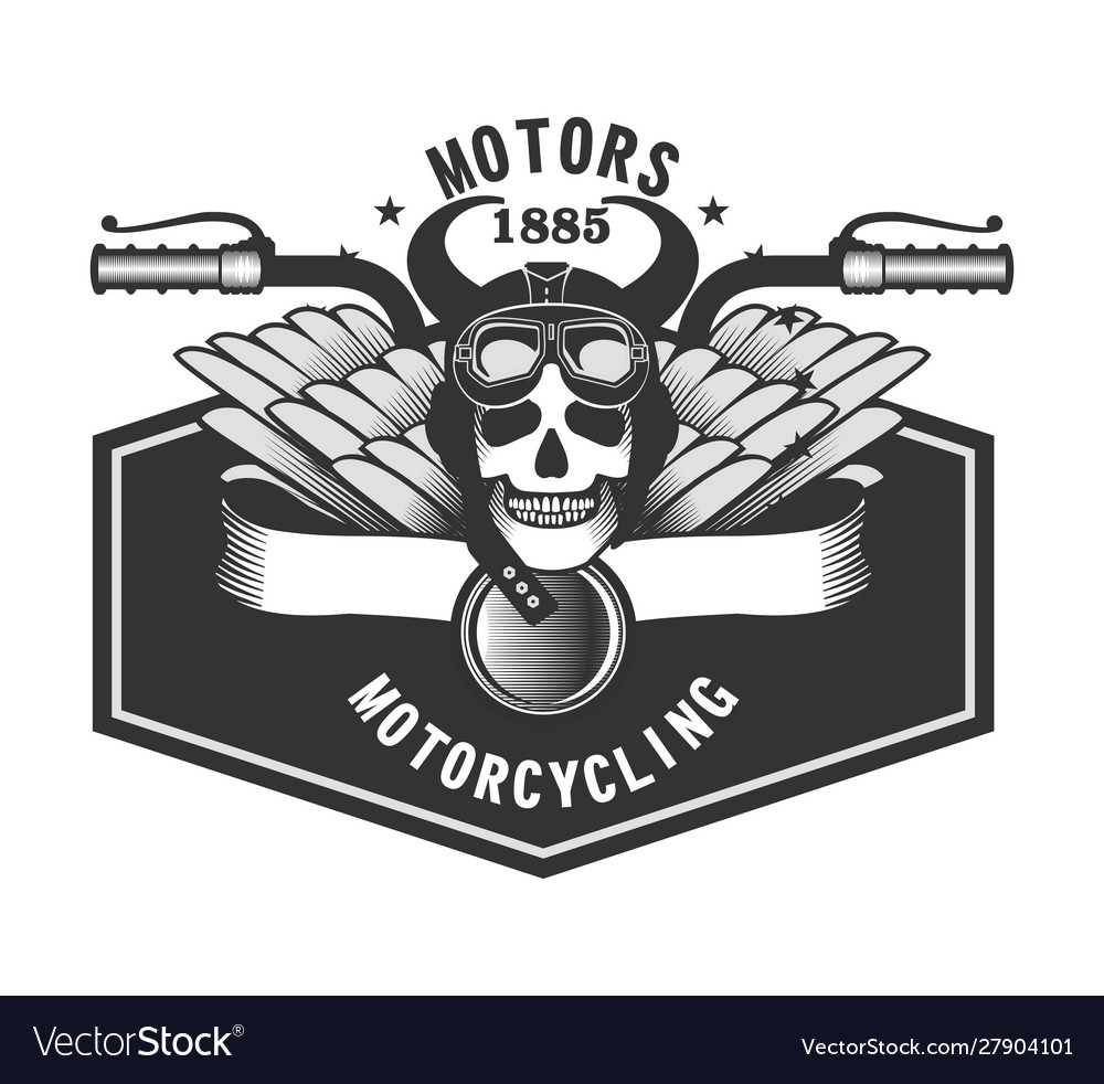 Skull in helmet Royalty Free Vector Image - VectorStock