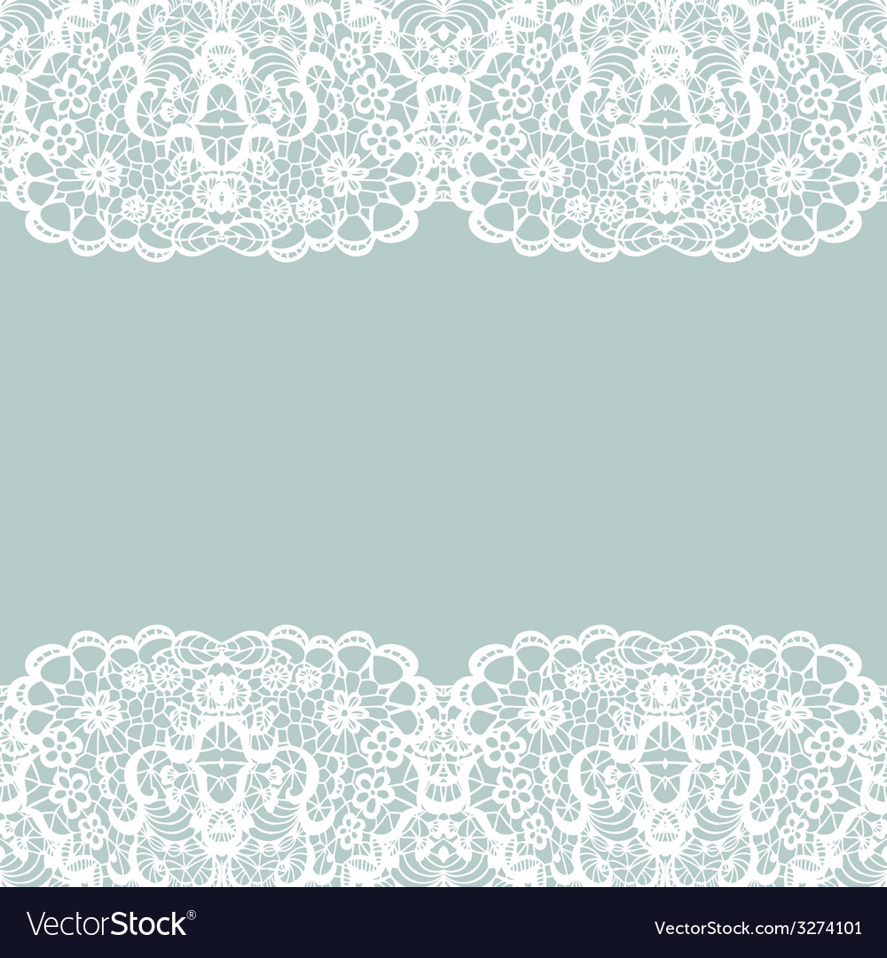 Vintage lace invitation card Royalty Free Vector Image