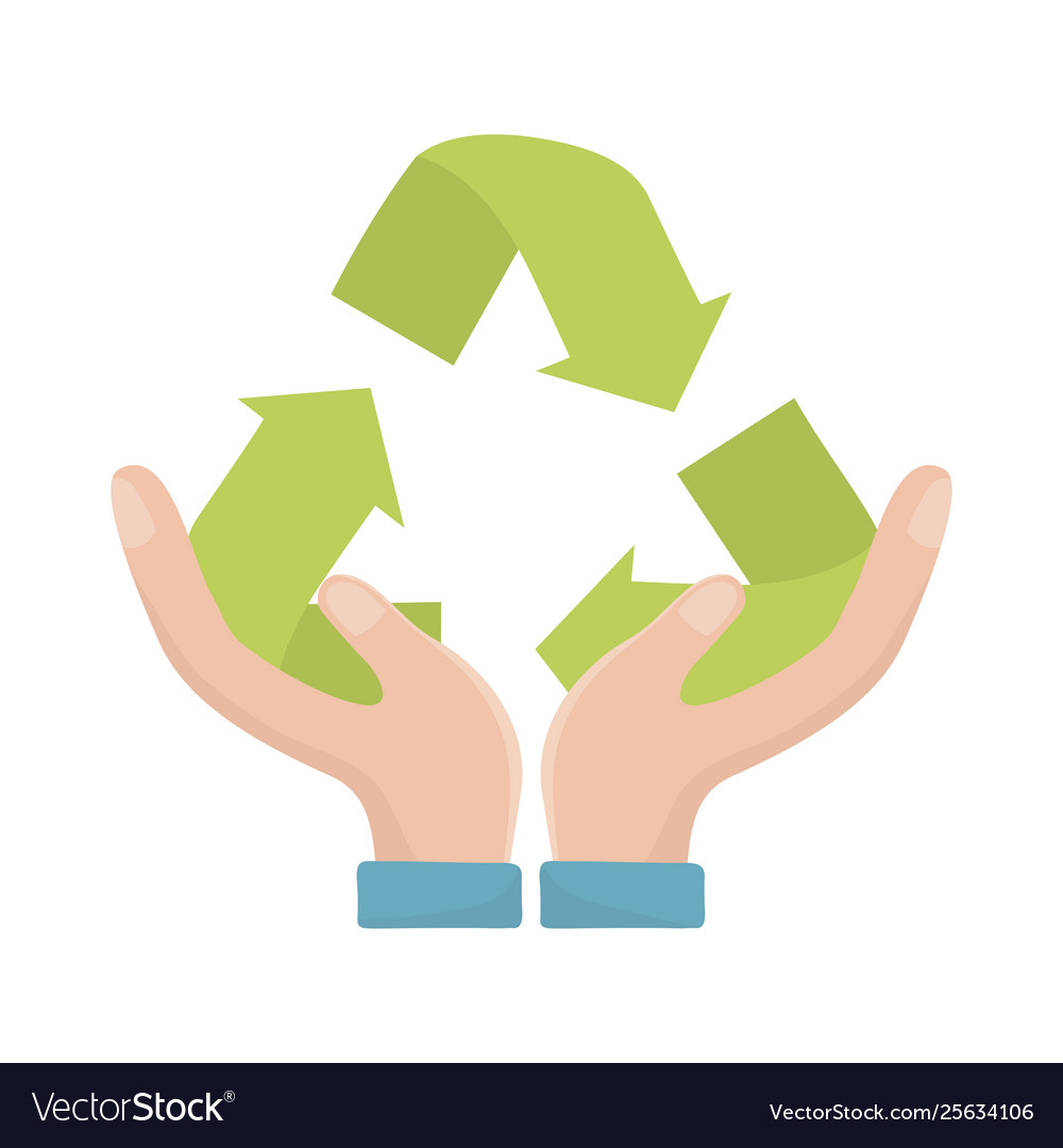 Recycle icon represented arrows Royalty Free Vector Image