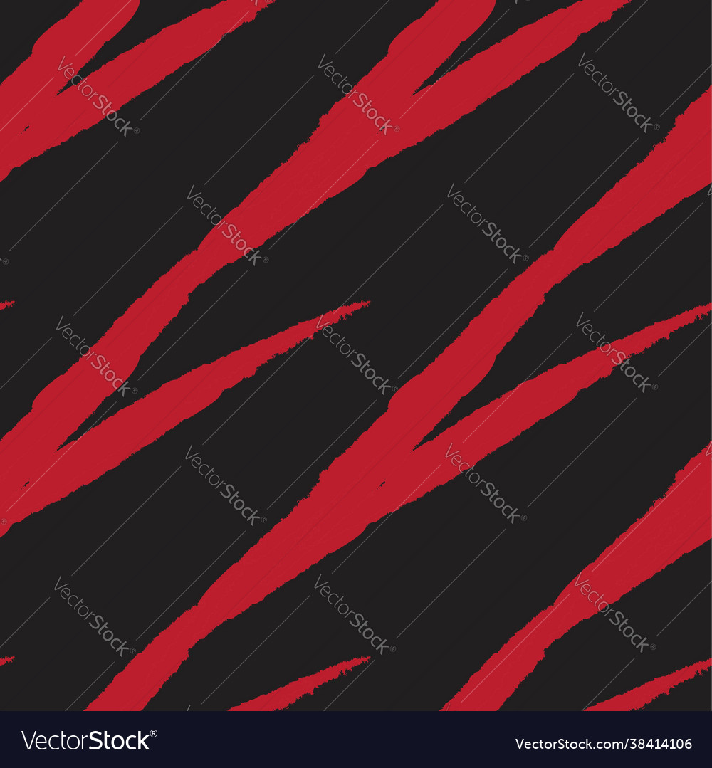 Red brush stroke fur seamless pattern