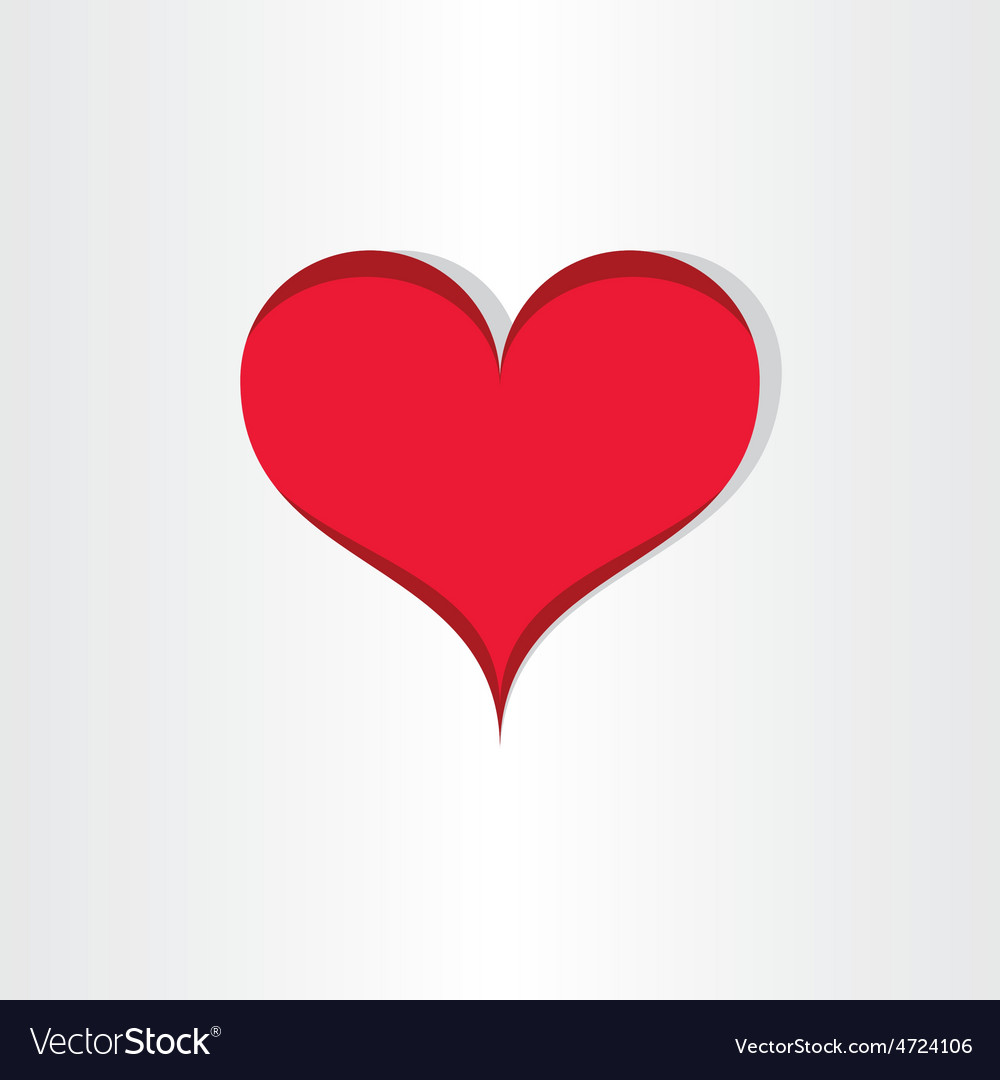 Red heart valentine liebe icon design