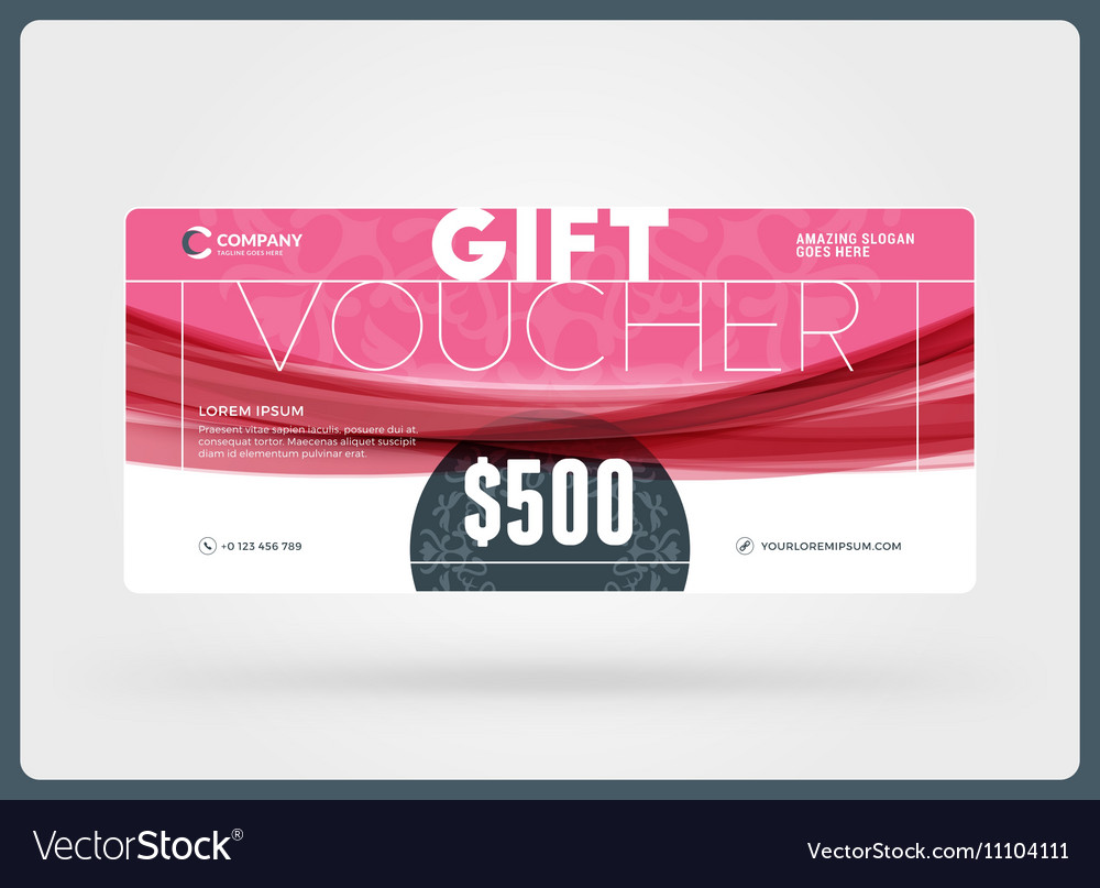 Gift voucher design template discount card