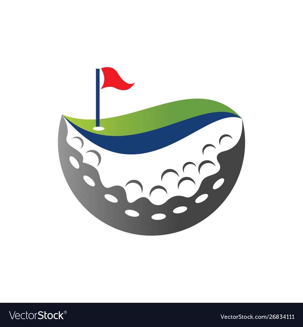 Golf logo graphic design template Royalty Free Vector Image